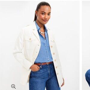BNWT Loft Petite Cinched Shirt Jacket, SP